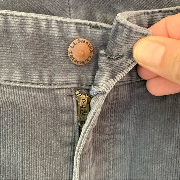 LL Bean Womens Casco Corduroy Pants Gray 10P Petite Mid Rise Straight Leg 500968 - Picture 6 of 16